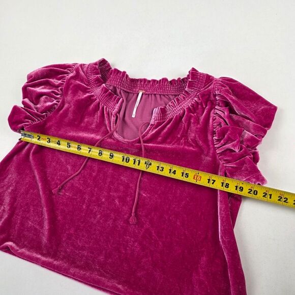 Free People Tops Free People Terese Top Womens Size Small Velvet Velour - Picture 6 of 12